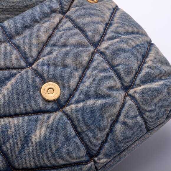 Saint Laurent Medium Puffer Monogramme Denim Chain Bag Denim - Picture 5 of 16